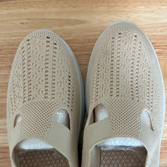 Women's Beige Slip-On Sneakers - Picture 4 of 8